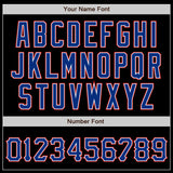 Custom Black Royal-Red Authentic Baseball Jersey