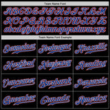 Custom Black Royal-Red Authentic Baseball Jersey