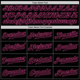 Custom Black Black-Pink Authentic Baseball Jersey