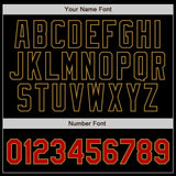Custom Black Old Gold Pinstripe Red-Old Gold Authentic Baseball Jersey