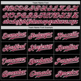 Custom Black White Pinstripe Maroon-White Authentic Baseball Jersey