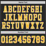 Custom Black Gold-White Mesh Authentic Football Jersey