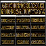 Custom Black Black-Gold Stitched Cuffed Knit Hat