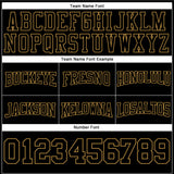 Custom Stitched Black Black-Old Gold Football Pullover Sweatshirt Hoodie