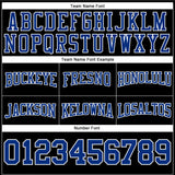 Custom Stitched Black Royal-White Football Pullover Sweatshirt Hoodie
