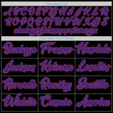 Custom Black Pink-Purple Performance T-Shirt