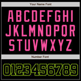 Custom Black Black Neon Green-Pink Authentic Baseball Jersey