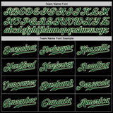 Custom Black Green-Cream Authentic Baseball Jersey