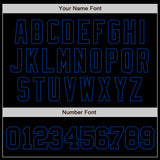 Custom Black Black-Royal Authentic Baseball Jersey