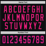 Custom Black Hot Pink-Dark Purple Hockey Jersey