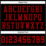 Custom Black Red Mesh Authentic Football Jersey