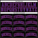 Custom Black Pink-Purple Authentic Throwback Basketball Jersey