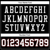 Custom Black White-Red Authentic Throwback Basketball Jersey