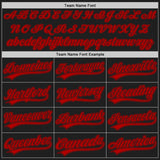 Custom Black Red Authentic Baseball Jersey