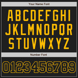 Custom Black Black-Gold Authentic Baseball Jersey