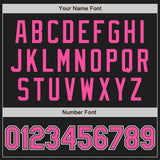 Custom Black Pink-White Authentic Baseball Jersey
