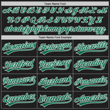 Custom Black Kelly Green-White Authentic Baseball Jersey