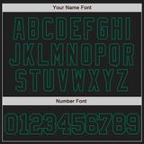 Custom Black Black-Kelly Green Authentic Baseball Jersey
