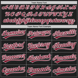 Custom Black Crimson-White Authentic Baseball Jersey