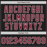 Custom Black Crimson-White Authentic Baseball Jersey