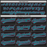 222 Custom Black Pink-Teal Authentic Baseball Jersey Test(勿删!!!!)