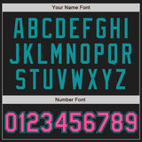 222 Custom Black Pink-Teal Authentic Baseball Jersey Test(勿删!!!!)