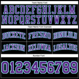 Custom Black Purple-Teal Authentic Throwback Basketball Shorts