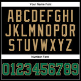 Custom Black Old Gold Pinstripe Kelly Green-Old Gold Authentic Basketball Jersey