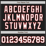 Custom Black White-Red Authentic Baseball Jersey
