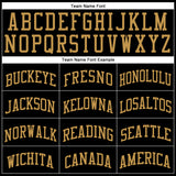Custom Black Old Gold Authentic Throwback Basketball Jersey