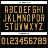 Custom Black Old Gold Authentic Throwback Basketball Jersey