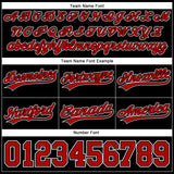 Custom Black Red-White Authentic Throwback Basketball Shorts