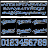 Custom Black Light Blue-White Authentic Throwback Basketball Shorts