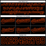 Custom Black Orange Authentic Throwback Basketball Shorts