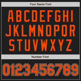 Custom Black Gray Pinstripe Orange Authentic Baseball Jersey