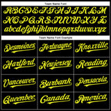 Custom Black Neon Yellow Authentic Baseball Jersey