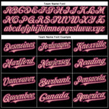 Custom Black Medium Pink-Pink Authentic Baseball Jersey