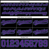 Custom Black Purple-Light Blue Authentic Basketball Shorts
