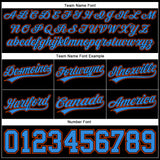 Custom Black Electric Blue-Orange Authentic Basketball Shorts