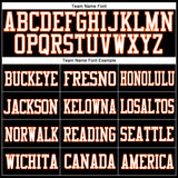 Custom Black White-Orange Mesh Authentic Football Jersey