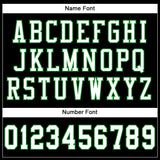Custom Black White-Grass Green Mesh Authentic Football Jersey