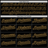 Custom Black Old Gold Authentic Baseball Jersey