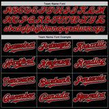 Custom Black Red-White Authentic Baseball Jersey