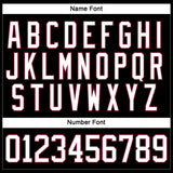 Custom Black White-Crimson Hockey Lace Neck Jersey