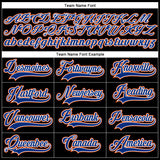 Custom Black Royal-Orange Hockey Lace Neck Jersey