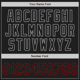 Custom Black Red-Gray Authentic Baseball Jersey