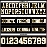 Custom Black White-Old Gold Authentic Football Jersey
