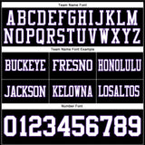 Custom Black White-Purple Authentic Football Jersey