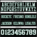 Custom Black White-Kelly Green Authentic Football Jersey