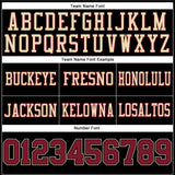 Custom Black Crimson-City Cream Authentic Football Jersey
